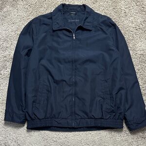 St. John’s Bay  Men's Harrington Jacket Black Zip Front Lined  Size XL